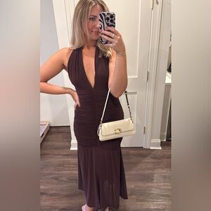 Bardot Brown Midi Dress